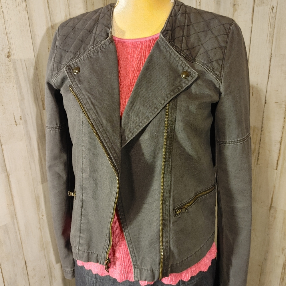 Gap gray moto jacket sz 4